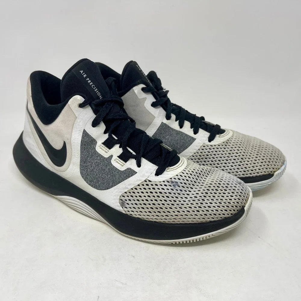 Nike Air Precision II Sneakers Men's 8 1/2‎ Black White 1,4,4,9:S-145